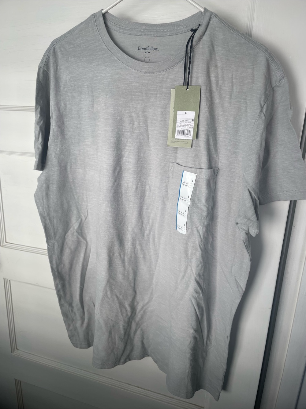 Goodfellow & Co Men's Heather Light Gray Pocket Tee